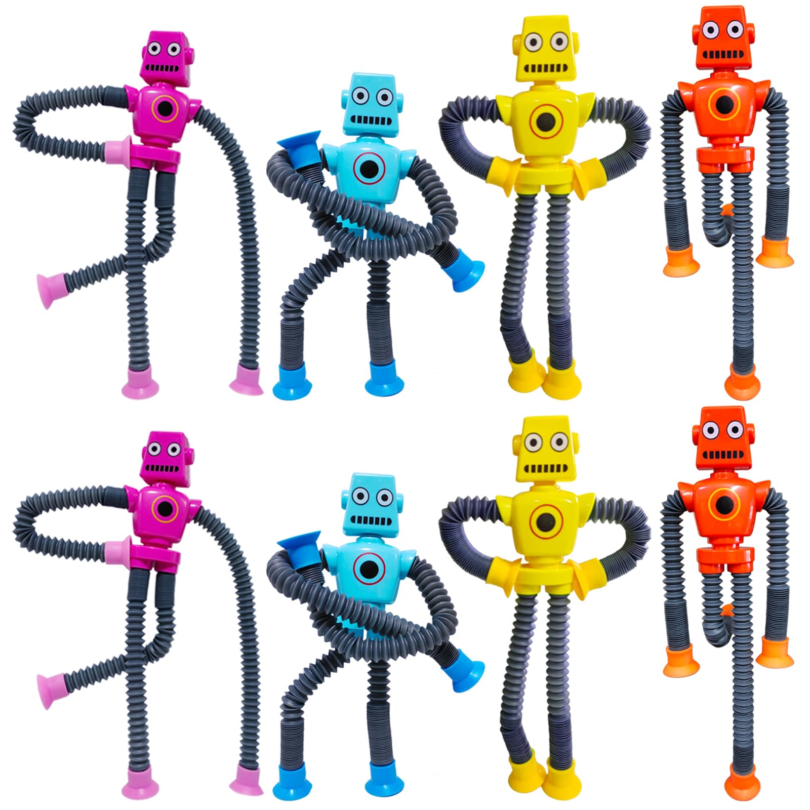 Amazon.com: 8 PCS Suction Cup Robot Toy,Shape Changing Telescopic